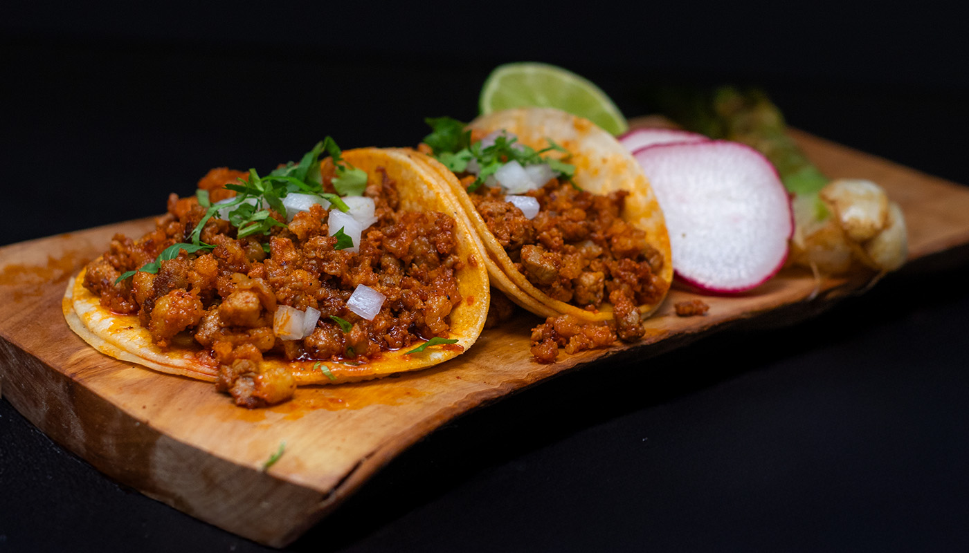 Street tacos and quesabirria at Taquería Los Pérez